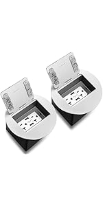 GATEWAY ウヌセット Kanayu 2 Pack Silver Recessed Floor Outlet, 3.98